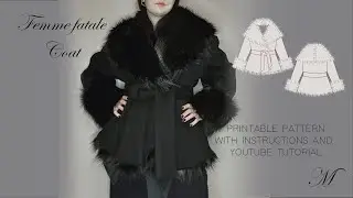 Femme Fatale Inspired Faux Fur Wrap Coat video tutorial.