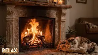 Live 24/7 | No ads 🤯Say good bye to depression | Sleep with Citten and relax. #fireplacesounds