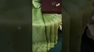 Lover&rsquo;s lush Green floral design saree from Embroidered Romance