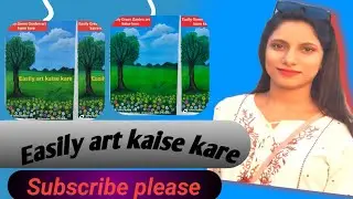 Easily art kaise kare, Asani se Garden art kaise kare (fall in love), Easy art green garden #shorts