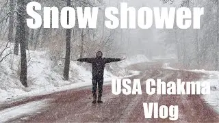 Playing with snow in Canon City, Colorado