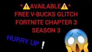 [GLITCH] ⚠️100% FREE V-BUCKS GLITCH FORTNITE CHAPTER 3 SEASON 3⚠️ (hurry up before it was patch)