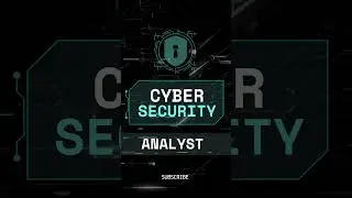 CYBER SECURITY ANALYST #cybersecurity #cybersecurityforbeginners #securityanalyst #securityanalysis