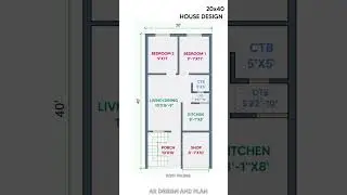20x40 House Plan with Shop #home #20x40 #eastfacinghouse #houseplan #house #20x60