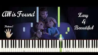 All is found (Frozen 2) - EASY piano tutorial (fingering & sheets)
