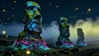 &ldquo;Moai Night Glow | Bioluminescent Jungle Ambience ✨ | Lofi Sleep & Relax&rdquo;