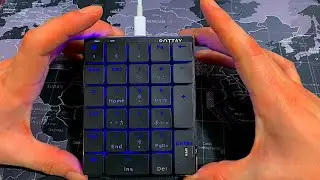 ROTTAY Number Pad, 2.4GHz Wireless Mechanical Numpad, Rechargeable, 10 Key Blue Switch, backlit