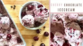 No Churn, Eggless Cherry Chocolate Ice-Cream I No ice-cream machine 4 Ingredient Recipe
