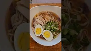 Making Japanese style miso noddles soup 🍲 #japanesefood