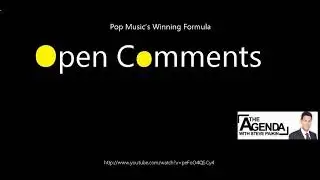 Open Comments - The Agenda - Pop Music&rsquo;s Winning Formula