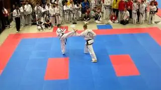 ITF World Cup Brighton 2012 - Pre-arranged sparring - Mark Trotter & Carl Van Roon (New Zealand)