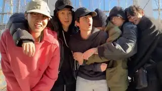 Topic: OT7 BIRTHDAY CHAOS! BTS members reunite for V's birthday Weverse Live right after practice!