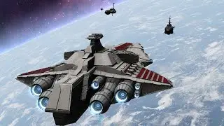 1 Allocator & 2 Providence vs 1 Valiant & 2 Servators - Star Wars: Empire At War Remake NPC Battle
