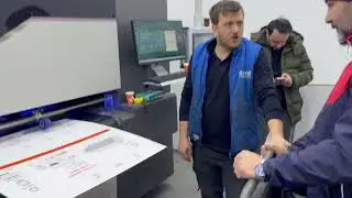 oversea installation of white coated cardboard digital printing machine, single pass uv printer