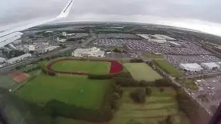 Landing and Taxi at Dublin Airport, Ireland - 12th August, 2017.
