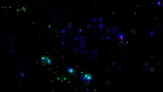 Neon Matrix Flow &ndash; Futuristic Blue & Green Square Animation | Free Motion Graphics Background
