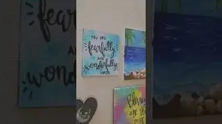 Bible verse wall decor 🩵 Wall decor ideas #shorts #decoration #acrylicpainting