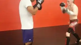 Sparring with Sang and JT