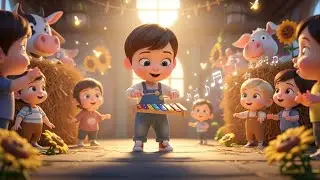 Little Farm Music Day 🐄🎶🌾 Fun Kids Song | Farm Playtime Adventure