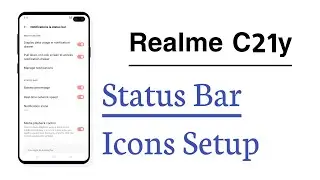 Realme C21y Status Bar icons Battery icon Sim Icon Internet Speed Meter Set