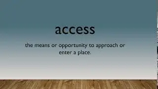 Access Pronunciation & Meaning
