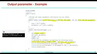 C# Programming - Output Parameter