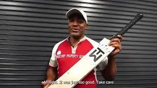 Brain Lara With Tazwin Sports Bat