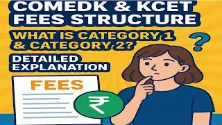 7.5% INCREASE|COMEDK &KCET 2025| FEES STRUCTURE|CATAGORY 1 & CATEGORY 2