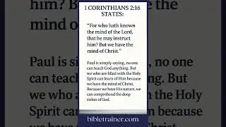 1 Corinthians 2:16 Explained by Dr. Timmy Tezeno | Bible Trainer#short  #bibleverse #biblestudy