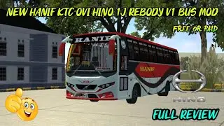 Review!New Hanif Ktc Ovi Hino 1j Rebody V1 Bus Mod For Bus Simulator Indonesia। Free OR Paid🤑