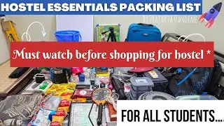 Hostel essentials|For every student |Hostel packing|Honest packing for hostel #hostellife  