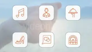 Wedding Icons and Elements After Effects Template