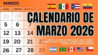 CALENDARIO DE MARZO 2026 | ALMANAQUE MARZO 2026