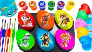 Satisfying Video l DIY How to make Rainbow EGGS From Mixing Color Slime & M&M Lollipop Cutting ASMR