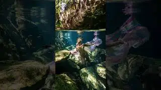 Clips vs photos of an underwater shoot in Tulum, Mexico