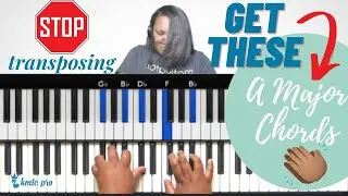 The Blueprint for Playing in Difficult Keys | A Major Piano Chord Progression