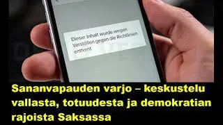Sananvapauden varjo - keskustelu vallasta, totuudesta ja demokratian rajoista Saksassa