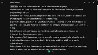 Why Java is not a 100% Object-Oriented Language