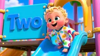 Rainbow Numbers on the Slide 🌈🔢 Fun Counting Song for Kids | Learn Numbers & Colors