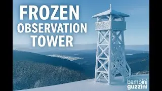 Frozen Watch tower in the middle of Carpathians - POV tour
