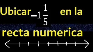 Ubicar - 1 1/5 en la recta numerica , fraccion mixta negativa o  menos en la recta , fracciones