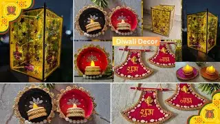 ✨ DIY Diwali Decor Ideas | Handmade Lamp, Diya Holder & Wall Decor 🪔 #diwalidecor #diy
