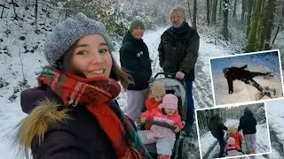 German Winter Wonderland - We walked in a snowy forest with my German Father in Law!