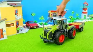 Traktor Farmer Land und Bau Maschinen, Bagger, Forstger&auml;te, BauernFeldMaschine, Kinderspielzeug
