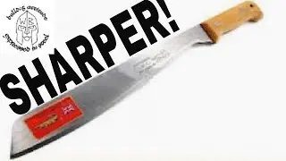 Sharpening a Ralph Martindale Golok no.2, using a 7K Metalworx grinding bevel jig