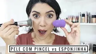Preparação de Pele Meio a Meio | Pincel x Esponjinha