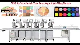 TENZ Fully Automatic 6-Color Ceramic Valve Filling Machine for Foundation Makeup Concealer Cream
