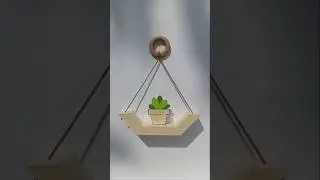 DIY Hanging Plant Craft 🌱 | Cute Wall Decor Idea #shorts #walldecor