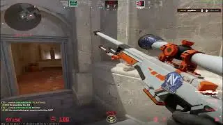 CS2: AWP Asiimov 1v4 Clutch