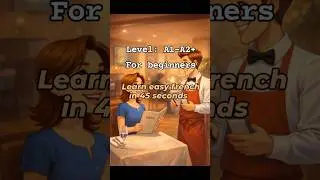 Restaurant Conversation in French | Guest & Server | A1&ndash;A2 #learnfrench #french #france #shorts